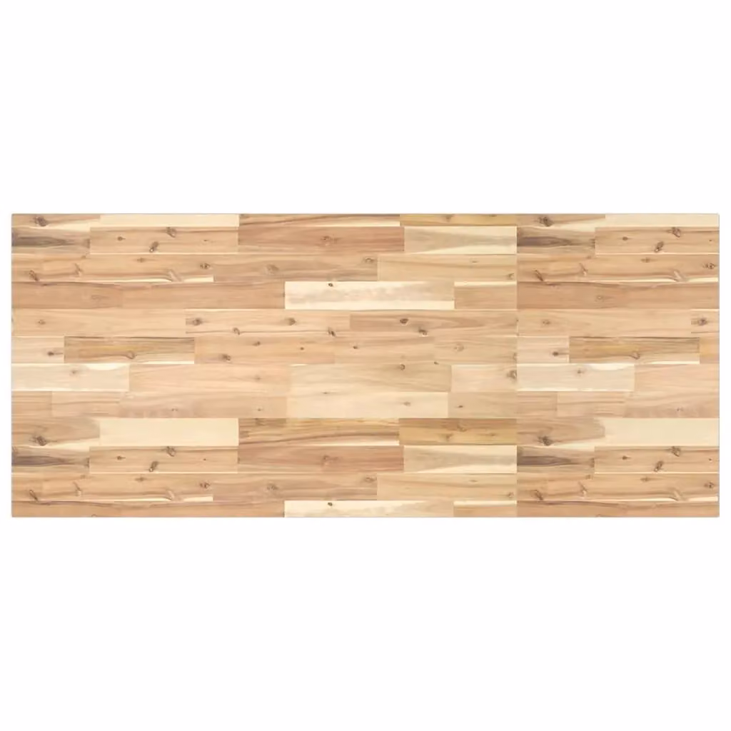 Berkfield Home Rectangular Table Top in Brown Solid Acacia Wood, W/D/H: 120 x 60 x 2 cm
