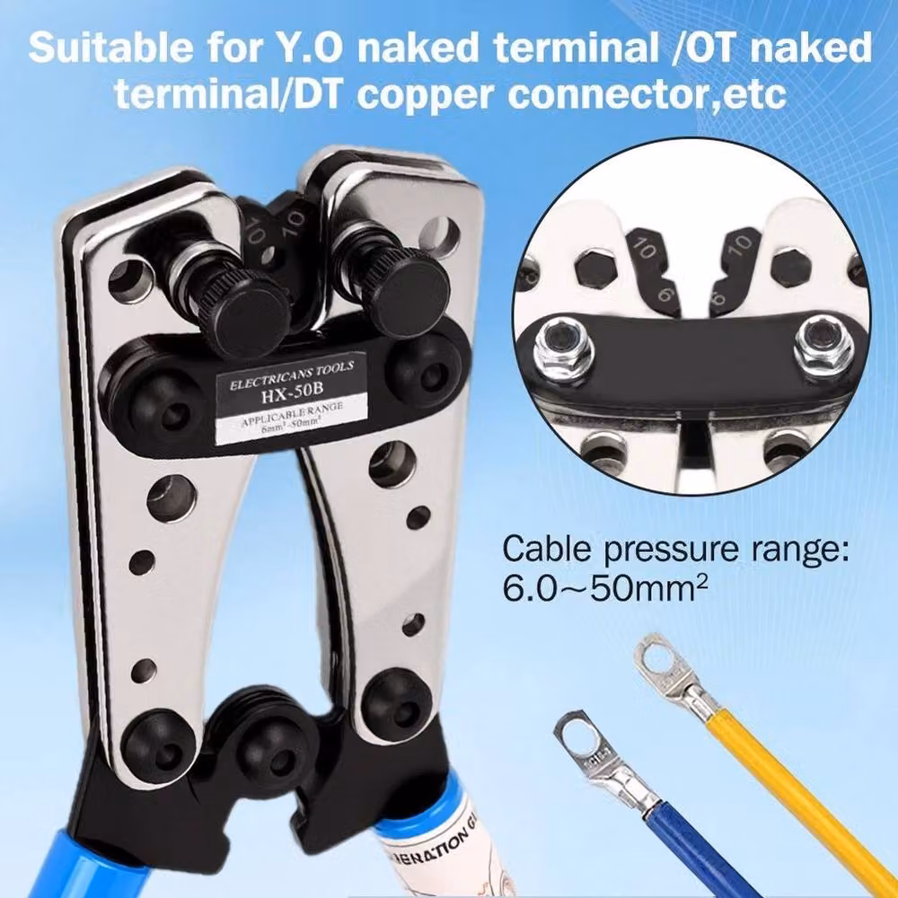 FLAVORA Heavy Duty Battery Cable Crimper Kit, Blue, Length: 10000 mm, Width: 520 mm, Height: 38 mm – 4