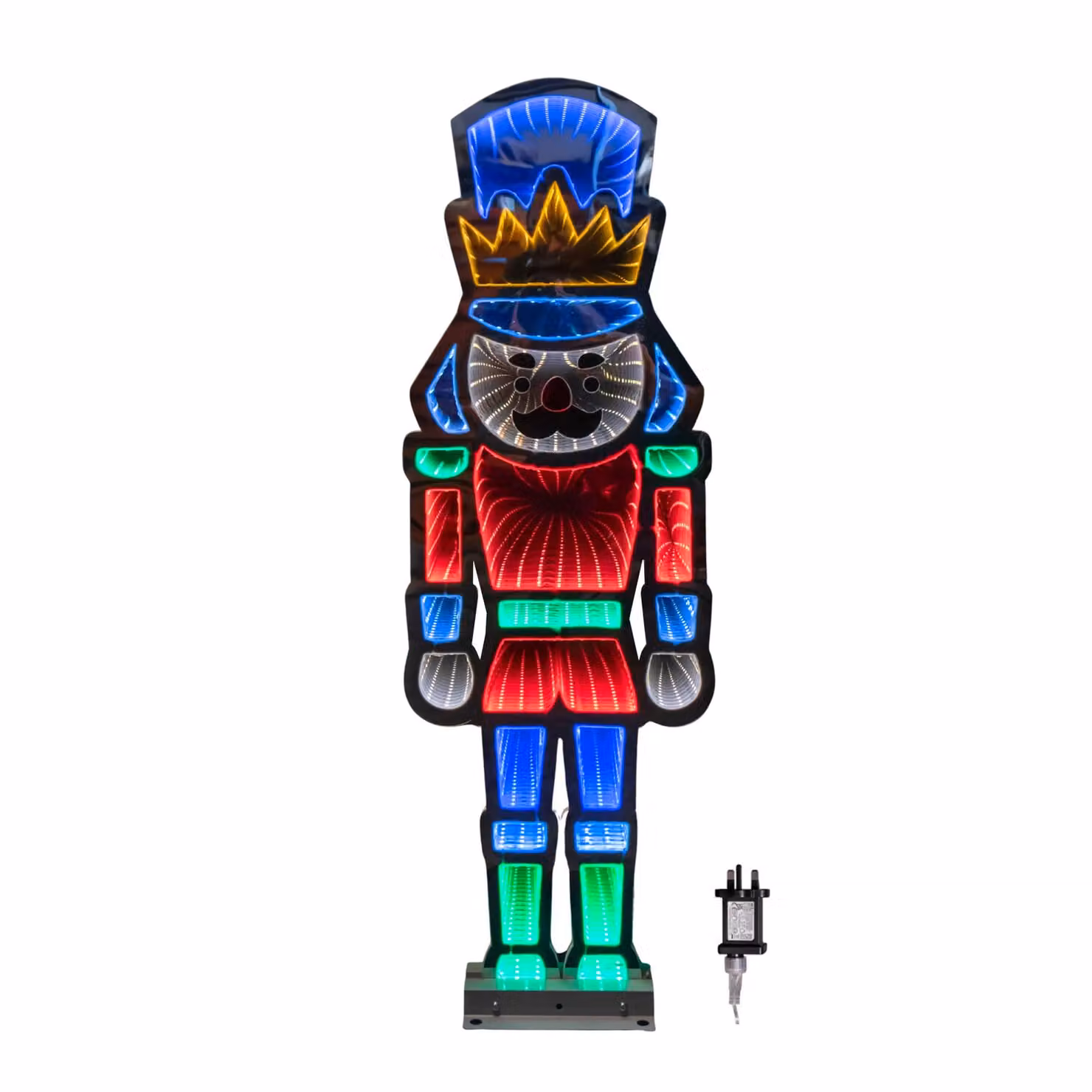 Samuel Alexander Multi-coloured LED Infinity Nutcracker Christmas Decoration with Metal Base, Height: 74 cm – 3