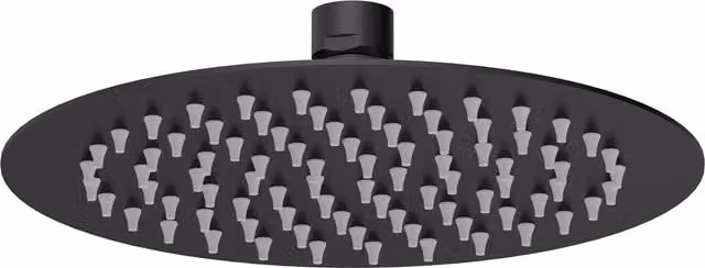 Balterley Round Rainfall Shower Head in Matt Black, W/D/H: 20 x 20 x 5.6 cm – 1