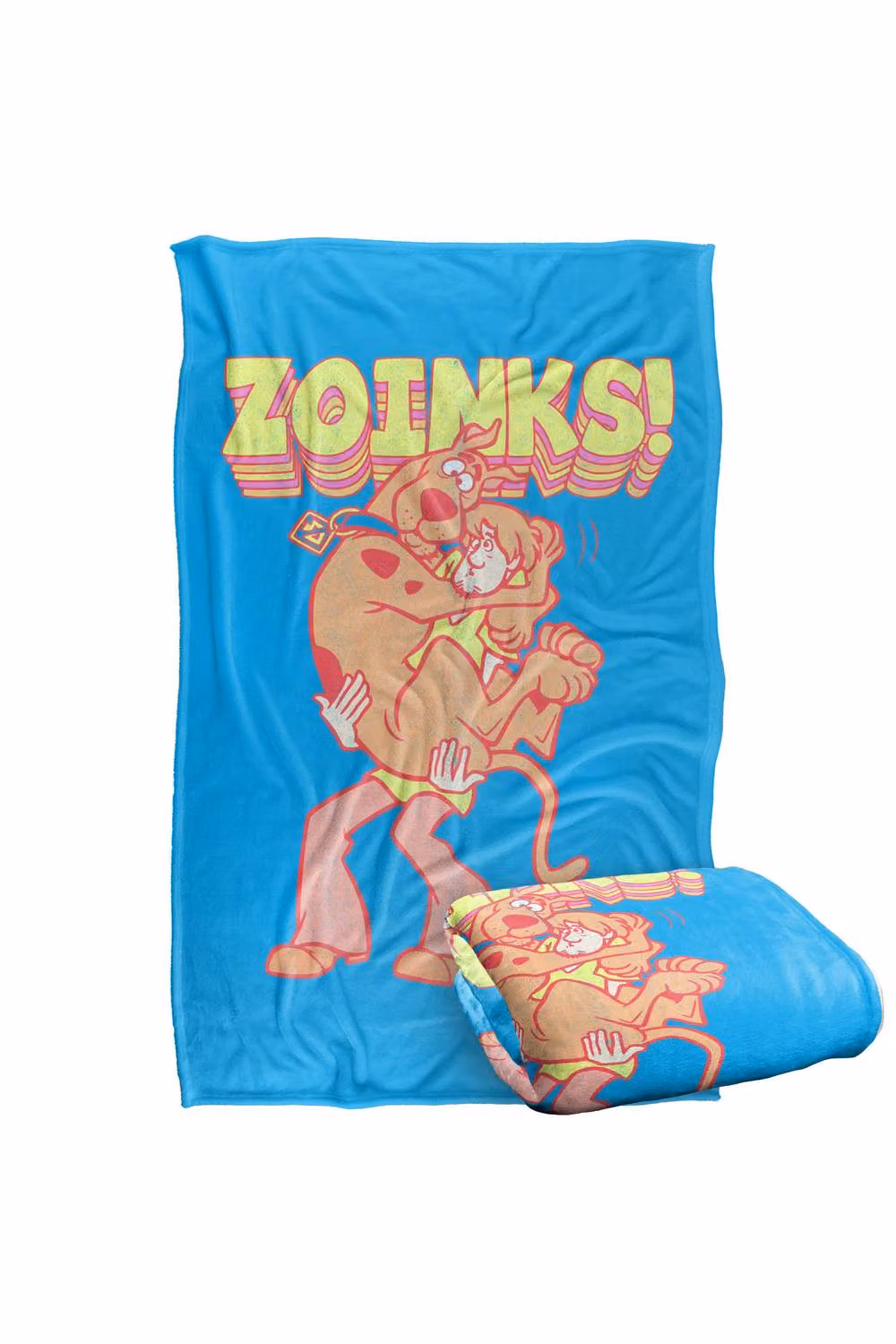 Warner Bros. Scooby Doo Zoinks Kids Super Soft Silky Touch Throw Blanket, Multicolour Blue, Large – 2