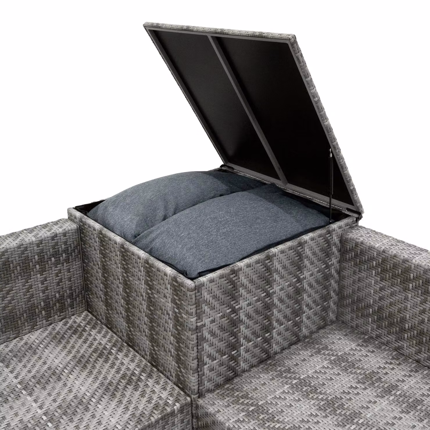 Monstershop Rattan Modular 6 Piece Furniture Set in Grey – 6