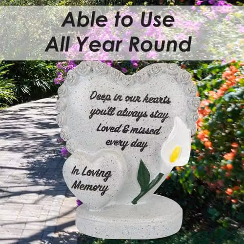 VFM e-Store Memorial Flower Pot Ornament, Grey, W: 15 cm, D: 13 cm, H: 8 cm – 4
