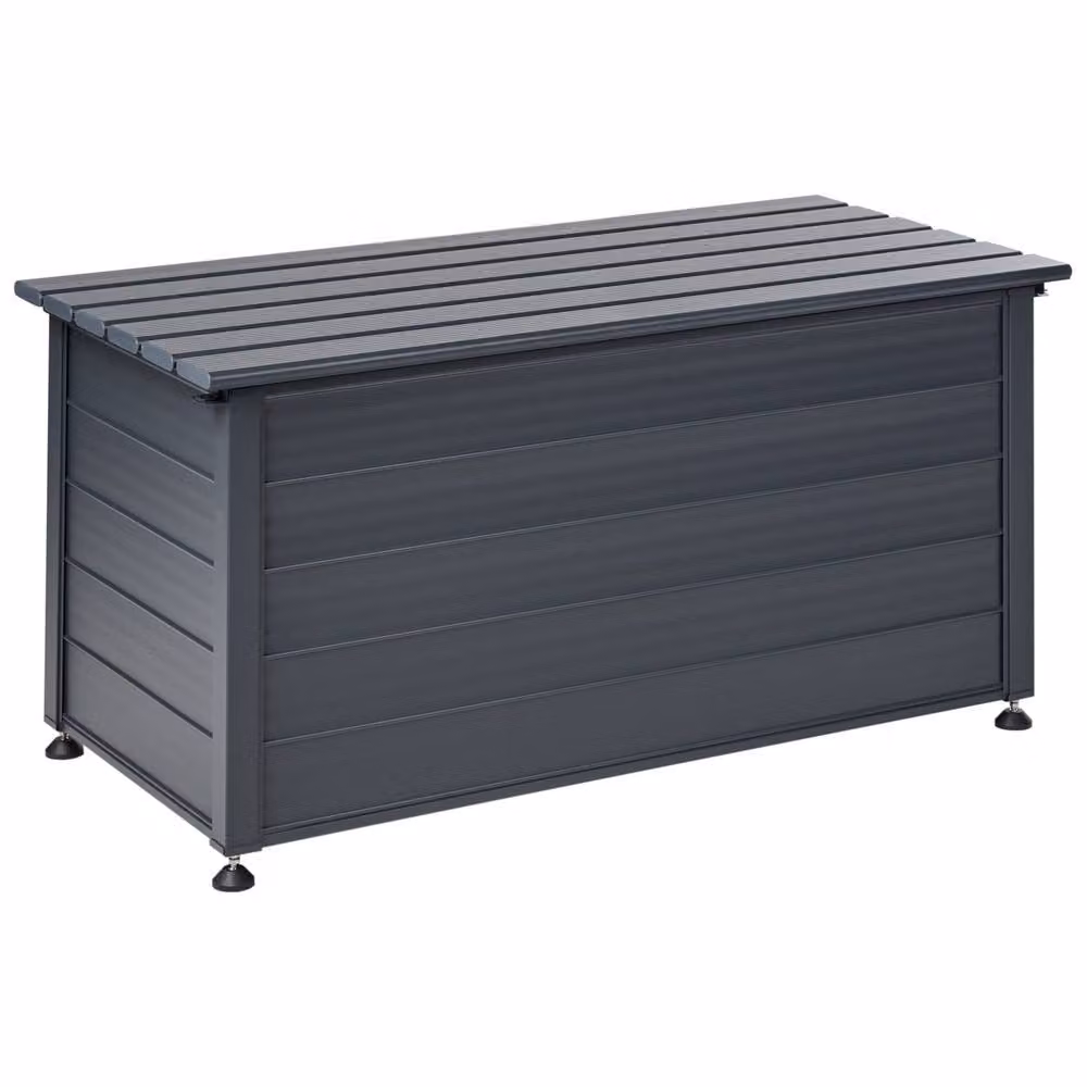Wyld and Coco Premium Aluminium Garden Storage Box in Matt Dark Grey W/D/H: 123 x 60 x 60 cm – 4