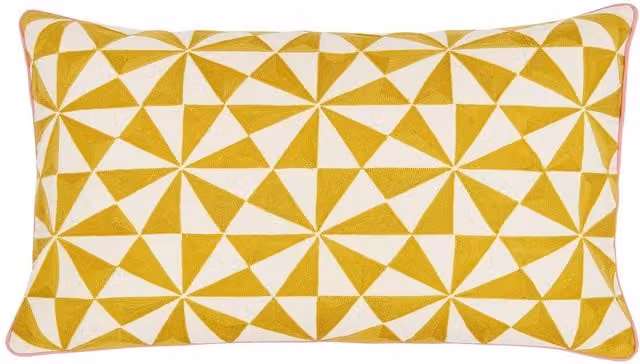 Land & Shore Lainey Multicolour Cotton Rectangular Cushion W: 60 cm, D: 40 cm