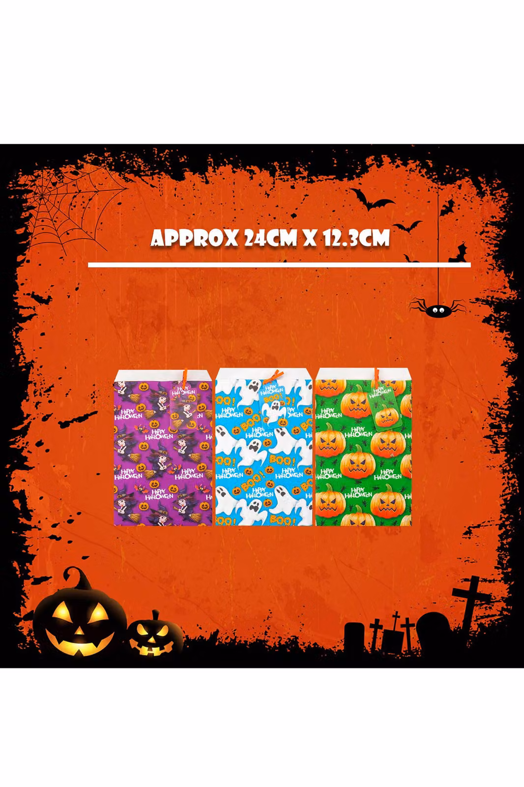 VFM e-Store Halloween Mini Paper Bags, Pack of 10, Multicolour – 2