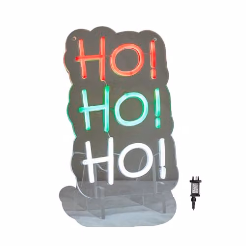 Samuel ALEXANDER Ho Ho Ho Christmas Neon Sign, Red, Green or White, 29 cm – 4