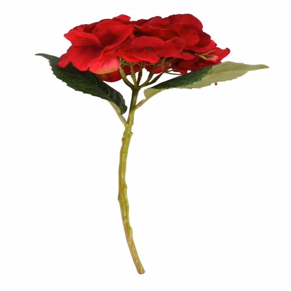KDMD Red Hydrangea Artificial Flower Pick, 3 Pack – 2