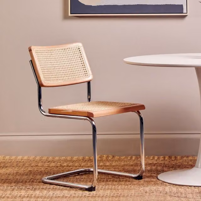 Orsina Cebu Elm Wood and Rattan Dining Chair in Silver – 2