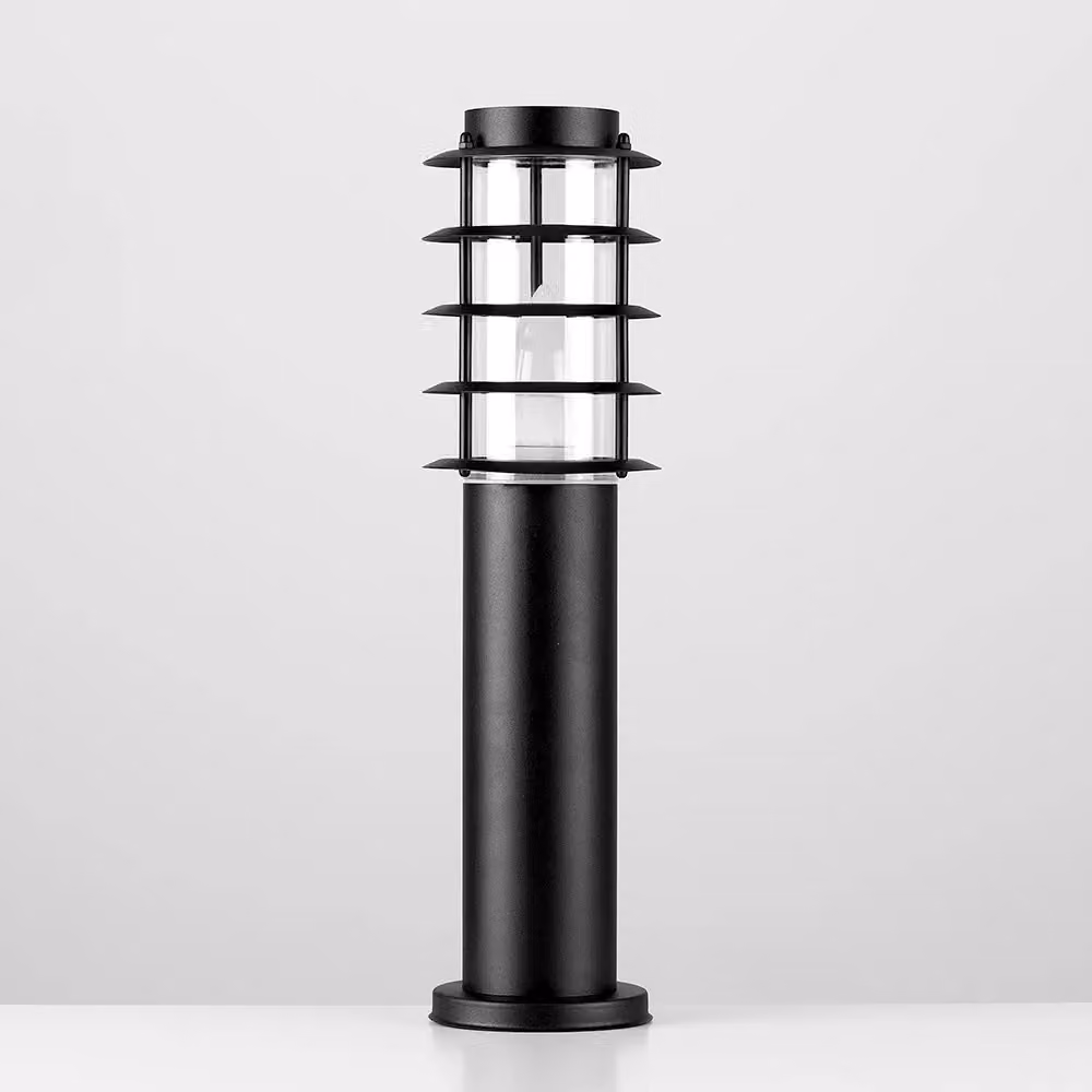 ValueLights Wharf Set of 2 Black Stainless Steel Outdoor Bollard Lights – 3