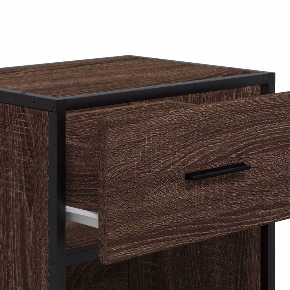 Berkfield Home Brown Oak Bedside Cabinet W/D/H: 40 x 31 x 50 cm – 6