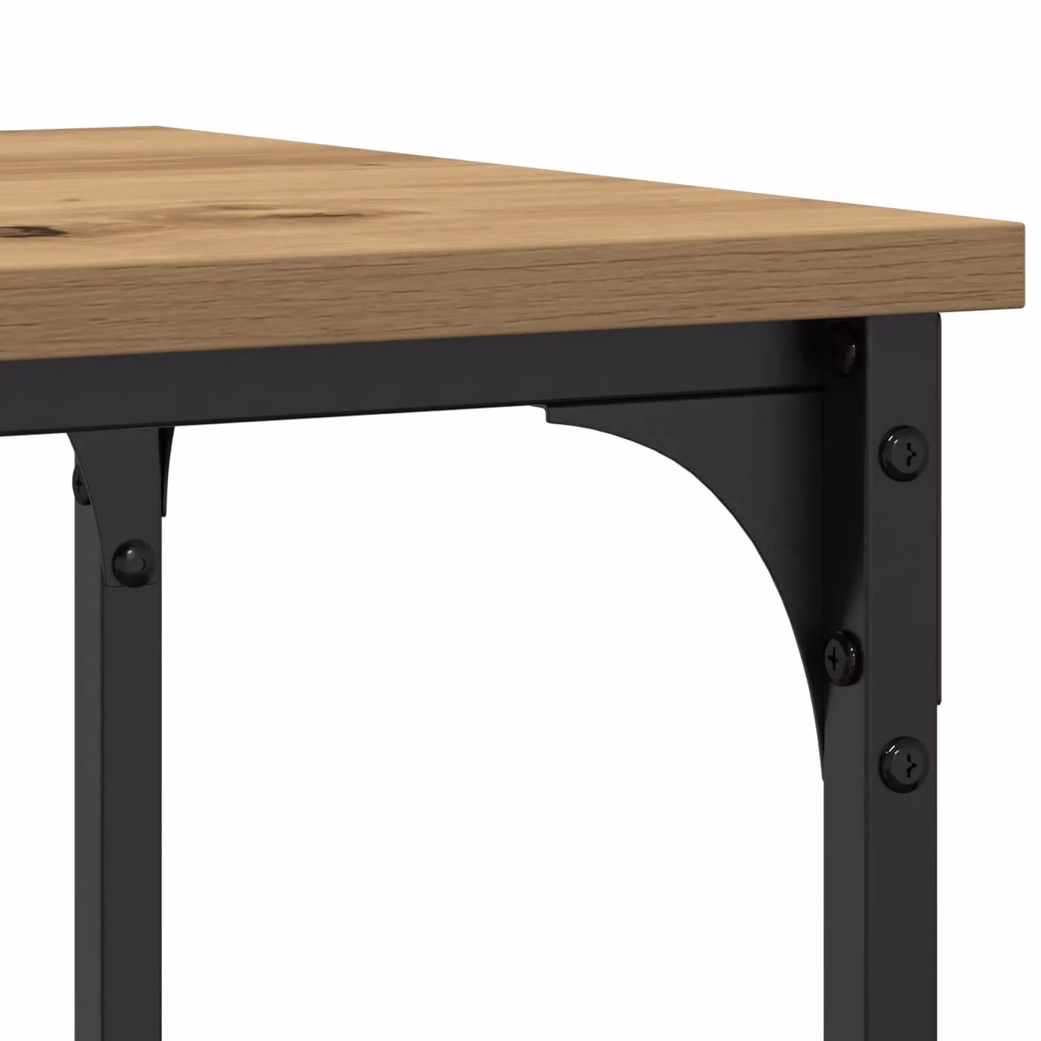 Berkfield Home Artisan Oak Console Table in Brown and Black, W/D/H: 100 x 35 x 75 cm – 4