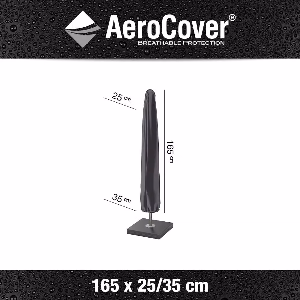 Ruma AeroCover Waterproof Centre Pole Parasol Cover in Dark Grey, W/D/H: 35 x 35 x 165 cm – 5