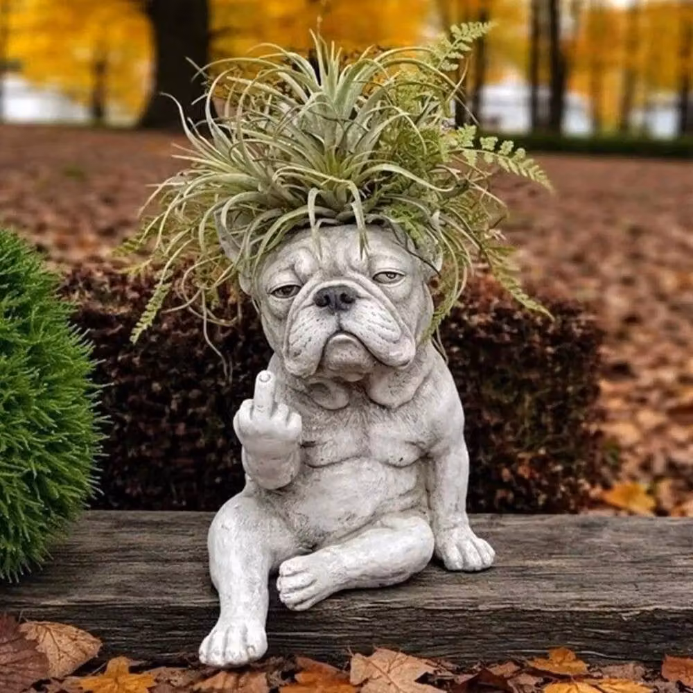 PAWNORA Grey Animal Garden Decor Statue Figurine – 3