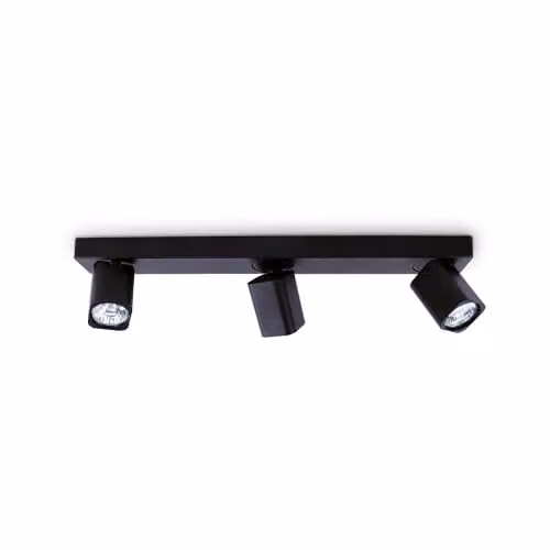 Netlighting Ideal Lux Rudy 3 Light Adjustable Ceiling Spotlight Bar in Black – 1
