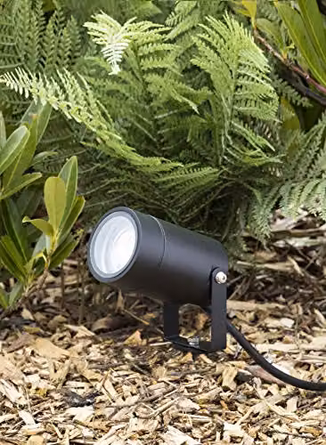 Netlighting Black Aluminium Garden Ground Spike Light with GU10 Bulb, IP65 Rated, Dimmable – 3
