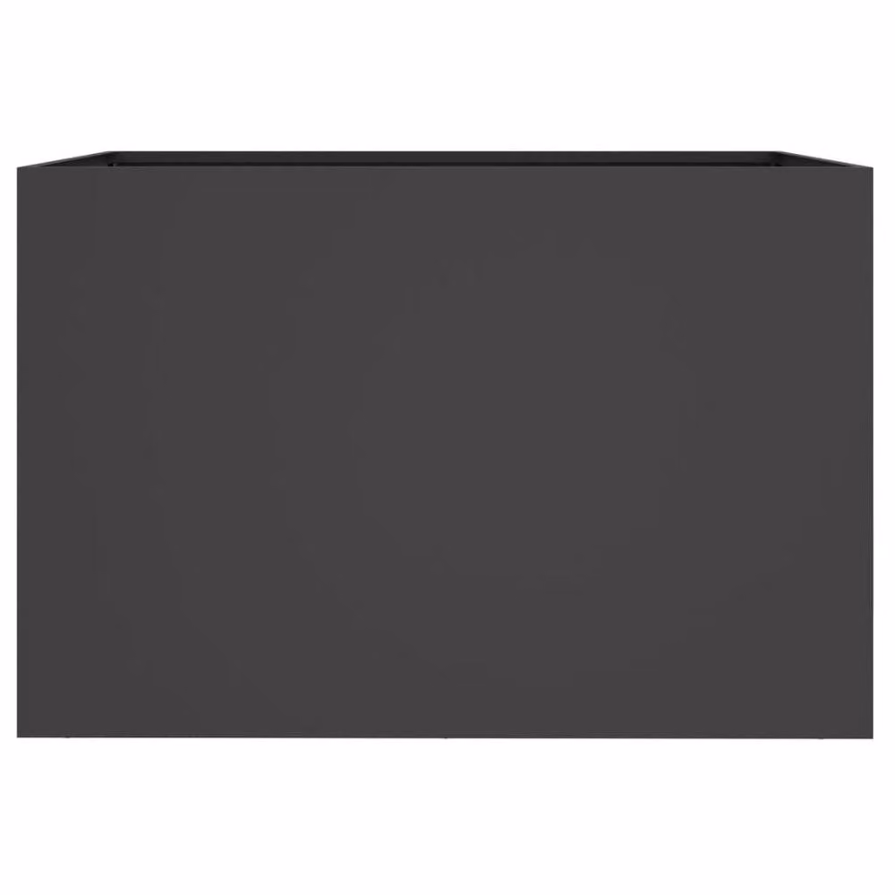 Berkfield Home Steel Planter Tub, Black, W: 62 cm, D: 40 cm, H: 39 cm – 3