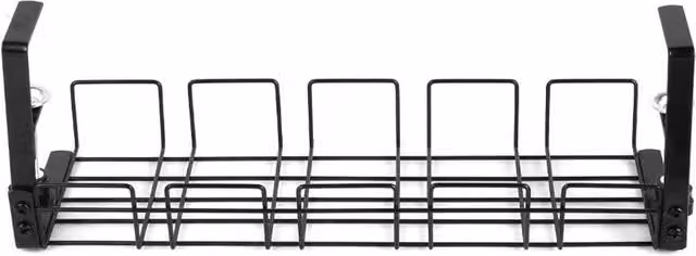 Havendro No Drill Cable Tray Black Under Desk Wire and Cord Storage Rack Organiser