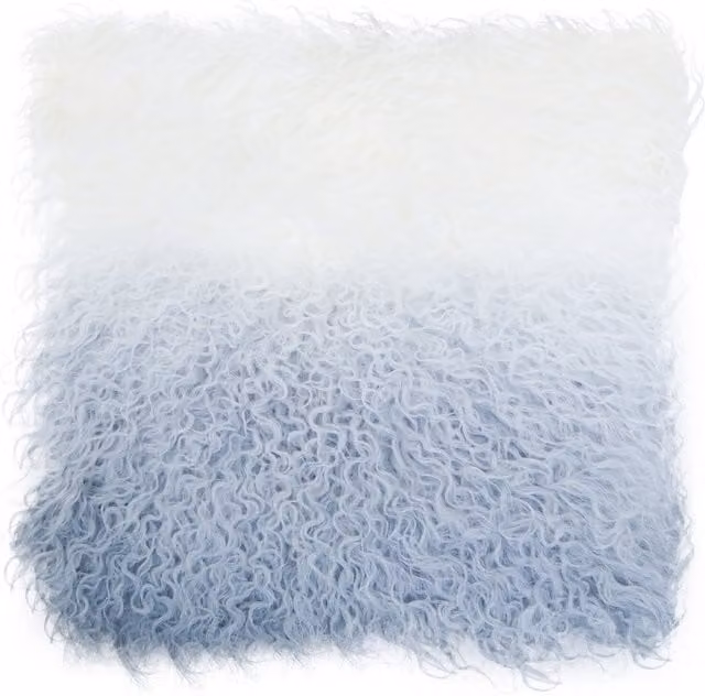 Orsina Grey and White Boho Square Fur Cushion