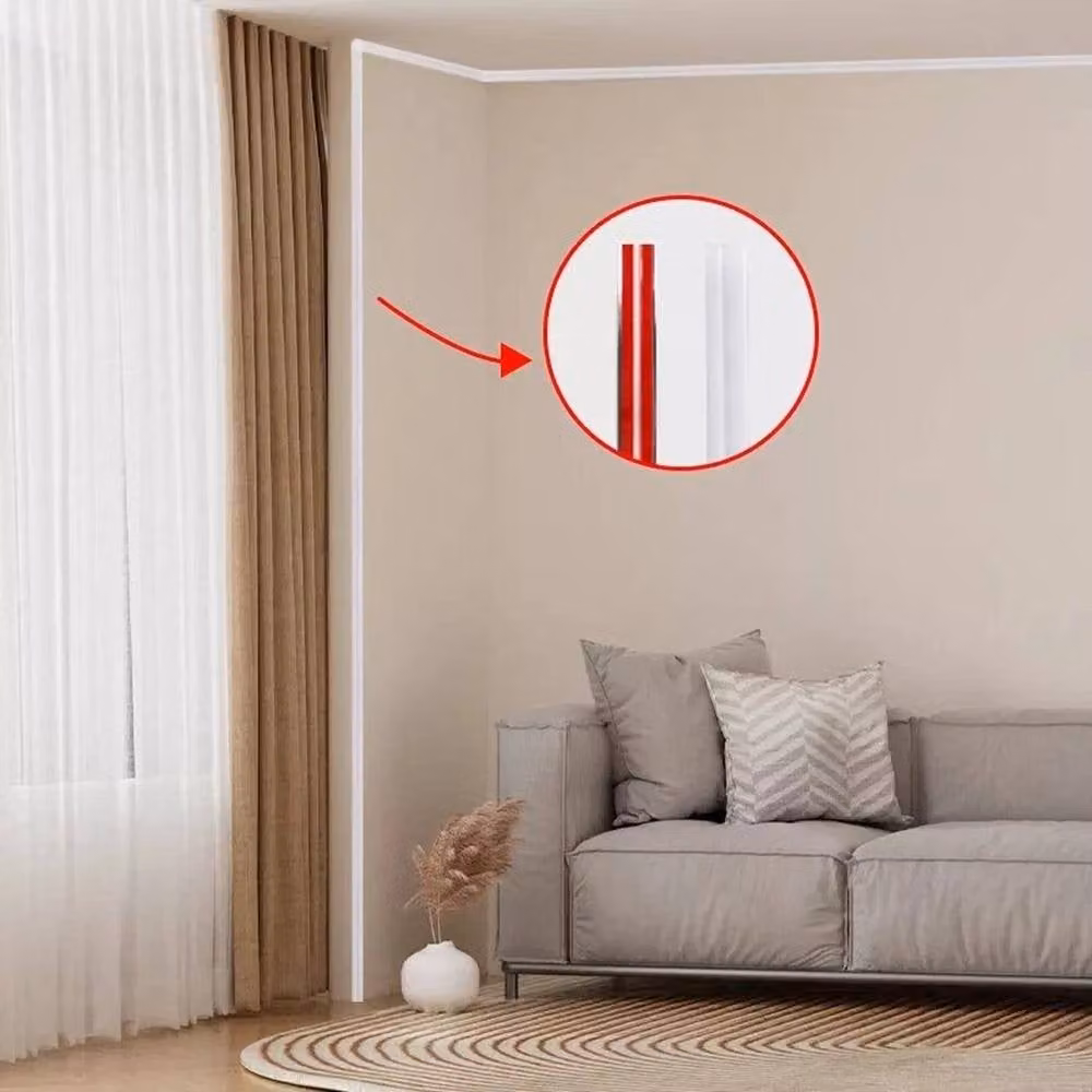 SPETLEK White Flexible Corner Trim Vinyl Beading, Self-Adhesive and Moisture-Resistant, Gloss Finish – 2