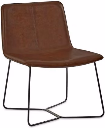 Julian Bowen Joren Brown Synthetic Leather Lounge Chair with Armrests – 1