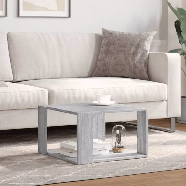 Berkfield Home Decorative Grey Sonoma Coffee Table, W/D/H: 51.5 x 51.5 x 30 cm – 1