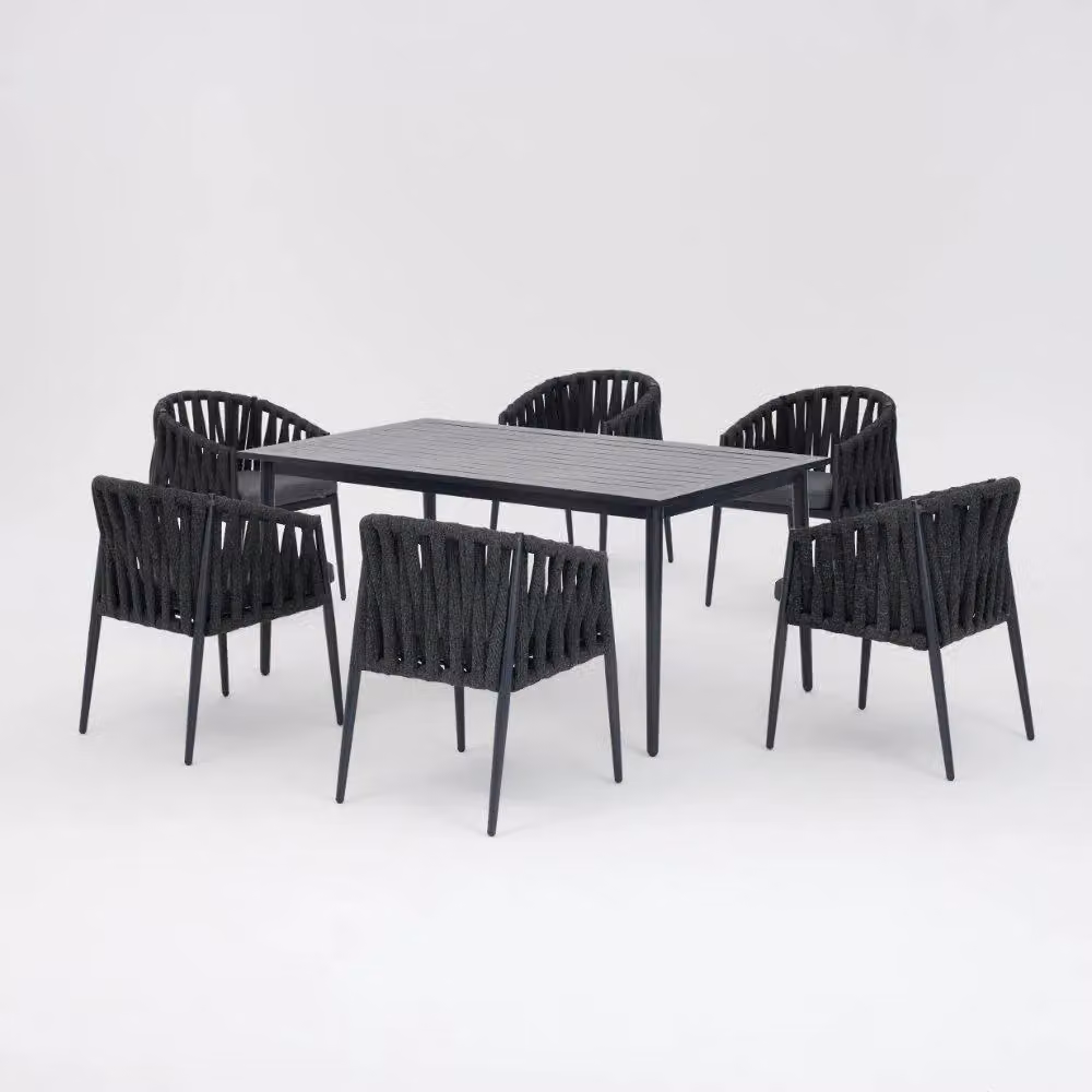Home Detail Bondi Grey Metal Garden Dining Set – 2