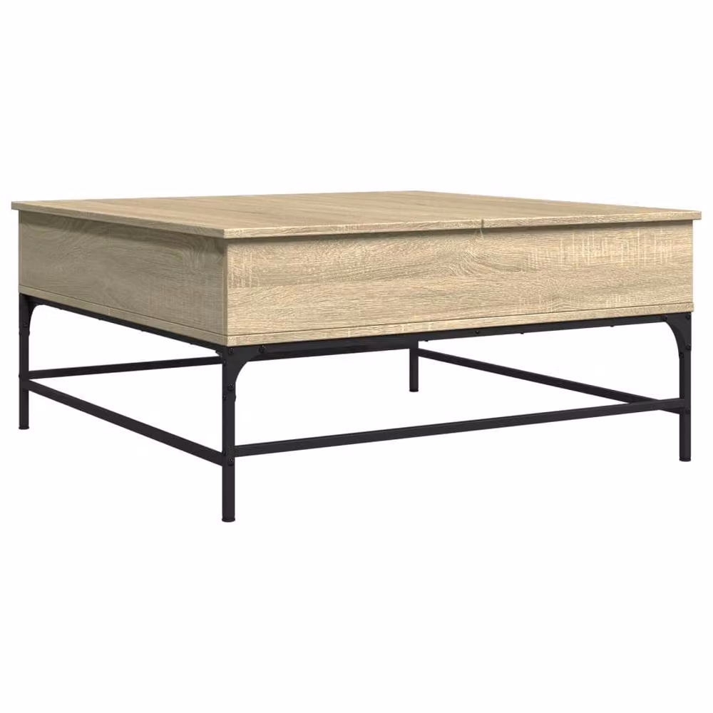 Berkfield Home Comfortable Coffee Table in Sonoma Oak, W/D/H: 95 x 95 x 45 cm – 2