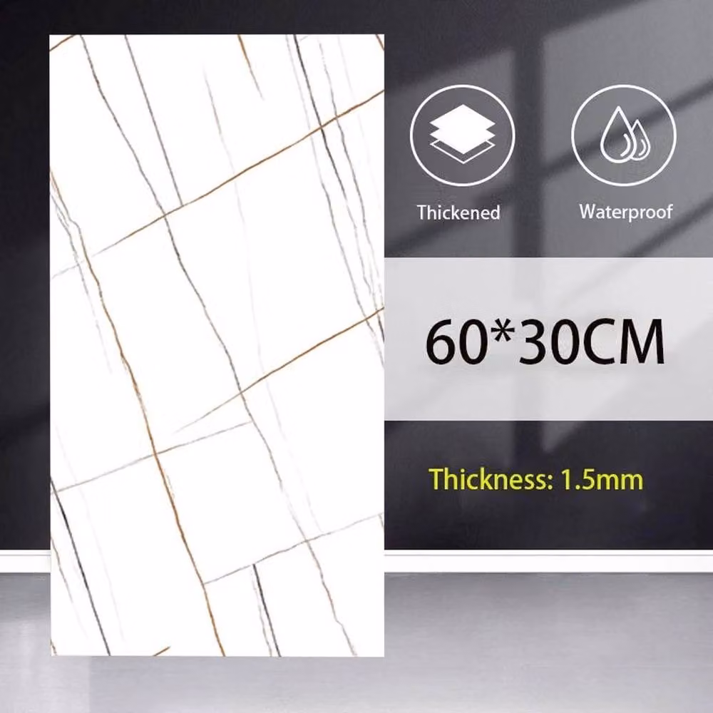NESTLUNE 10-Pack Grey and White Marble Look Matt Bathroom and Kitchen Wall Panels – 2