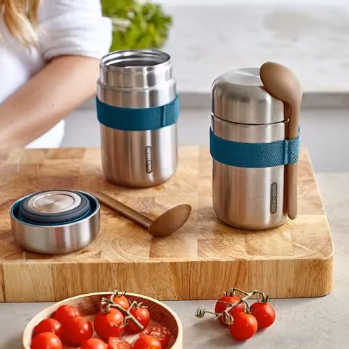 Black + Blum Vacuum Insulated Stainless Steel Food Flask, Leakproof, 400ml, Silver – 3