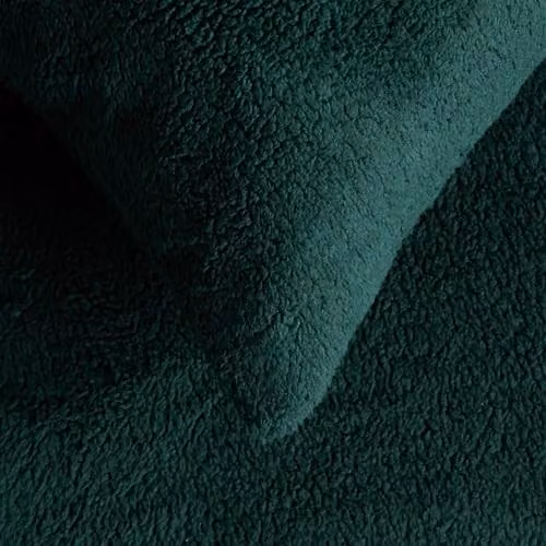 OHS 4 Pack Teddy Fleece Pillowcases, Thermal Soft Green Bedding Set – 3
