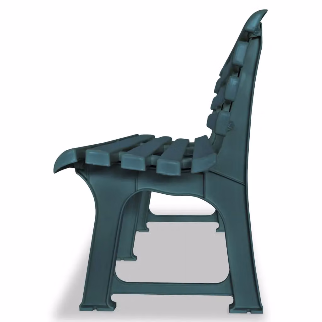 Berkfield Home Garden Bench in Green Plastic, Width: 145.5 cm – 3