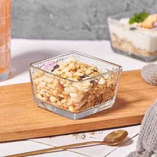 Eden & Willow Set of 6 Transparent Glass Square Dessert and Dip Bowls – 2