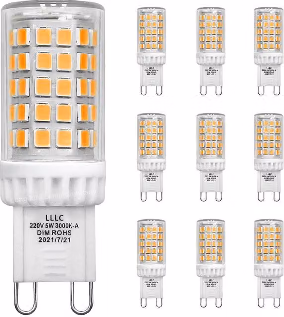 SPETLEK 10-Pack Dimmable White LED Capsule Light Bulbs