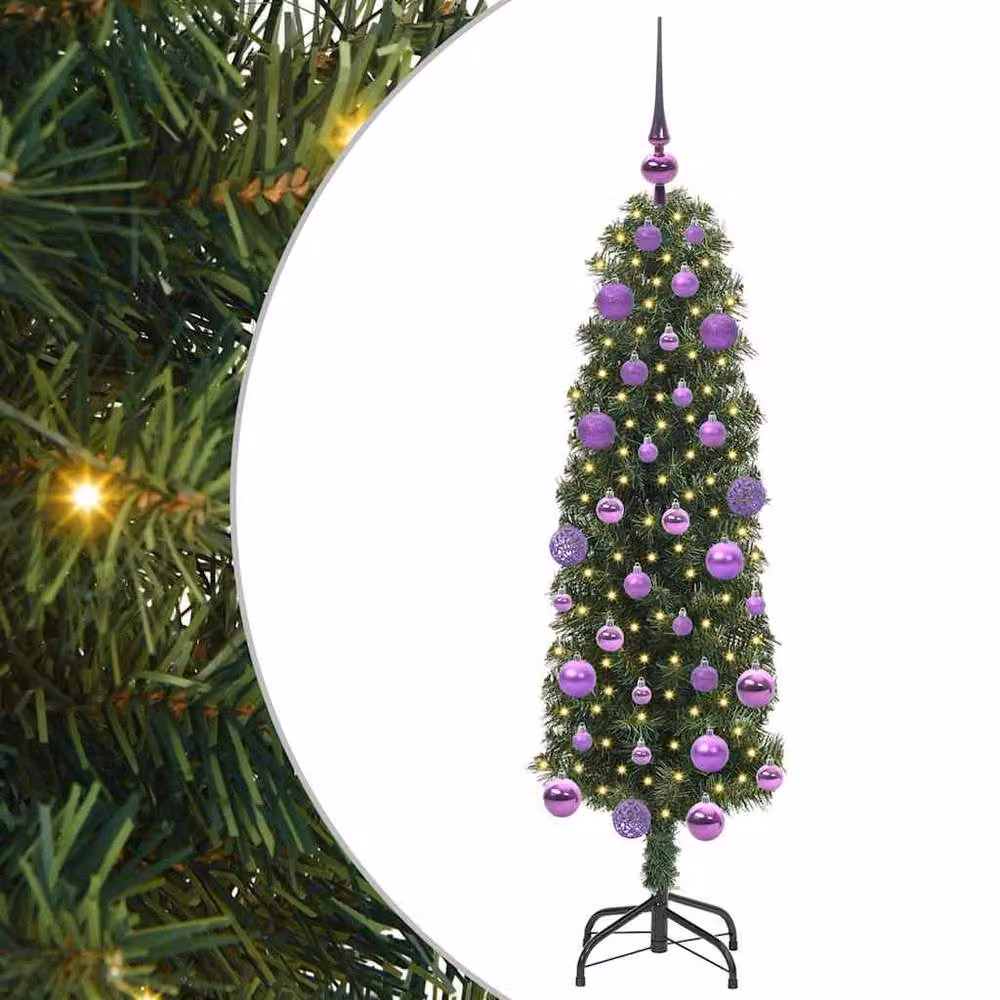 Berkfield Home Artificial Christmas Tree with 150 LEDs and Stand, Green, Height: 120 cm – 2