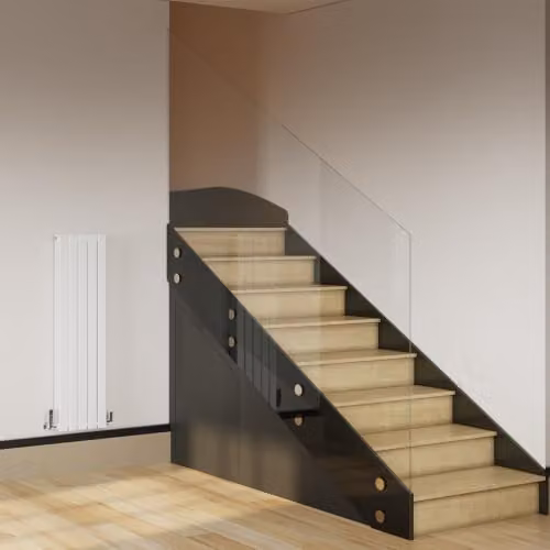 UK Radiators Typhoon White Vertical Designer Radiator, H: 120 cm, W: 34 cm – 2