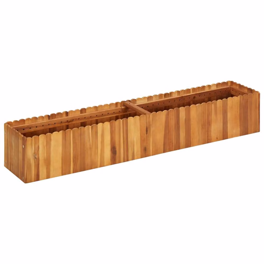 Berkfield Home Garden Raised Bed in Brown Solid Acacia Wood W/D/H: 150 x 30 x 25 cm – 2