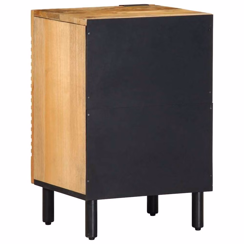 Berkfield Home Brown Mango Wood Freestanding Bathroom Cabinet, W/D/H: 38 x 33.5 x 58 cm – 3
