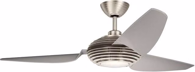 Netlighting Voya 152cm Ceiling Fan with Dimmable 3000K Warm White LED Light and Remote Control in Grey