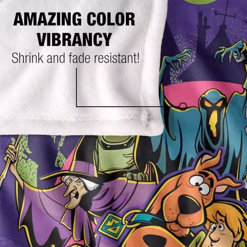 LOGOVISION Scooby Doo Spooky Poster Scene Super Soft Fleece Throw Blanket, Multicolour, W/D/H: 152 x 127 cm – 3