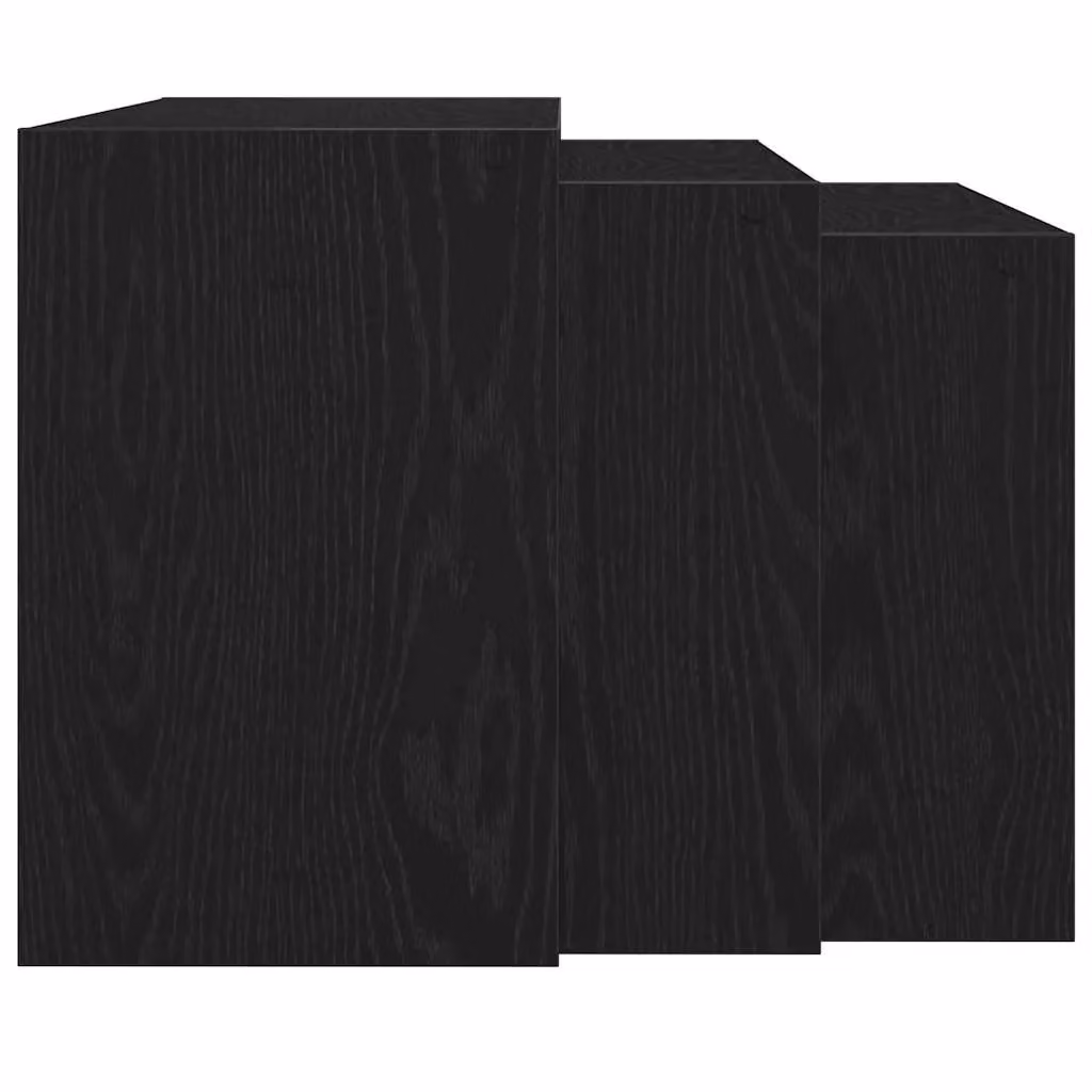 Berkfield Home Nesting Tables, 3 Piece Set in Black Engineered Wood – 4