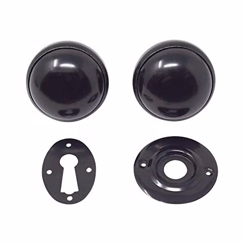 Yale Essentials Rim Knob in Black for use with Rim Locks – 2