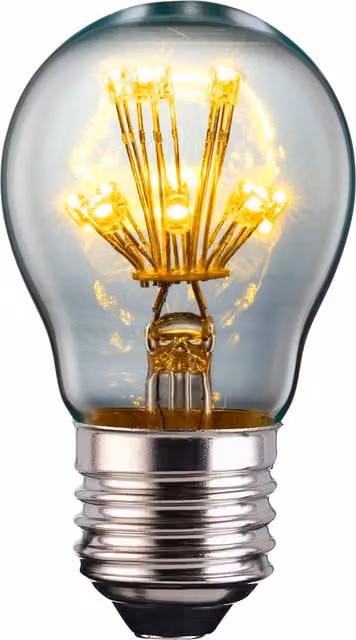 TCP Decorative LED Filament Globe Bulb, E27, Warm White, Transparent Glass