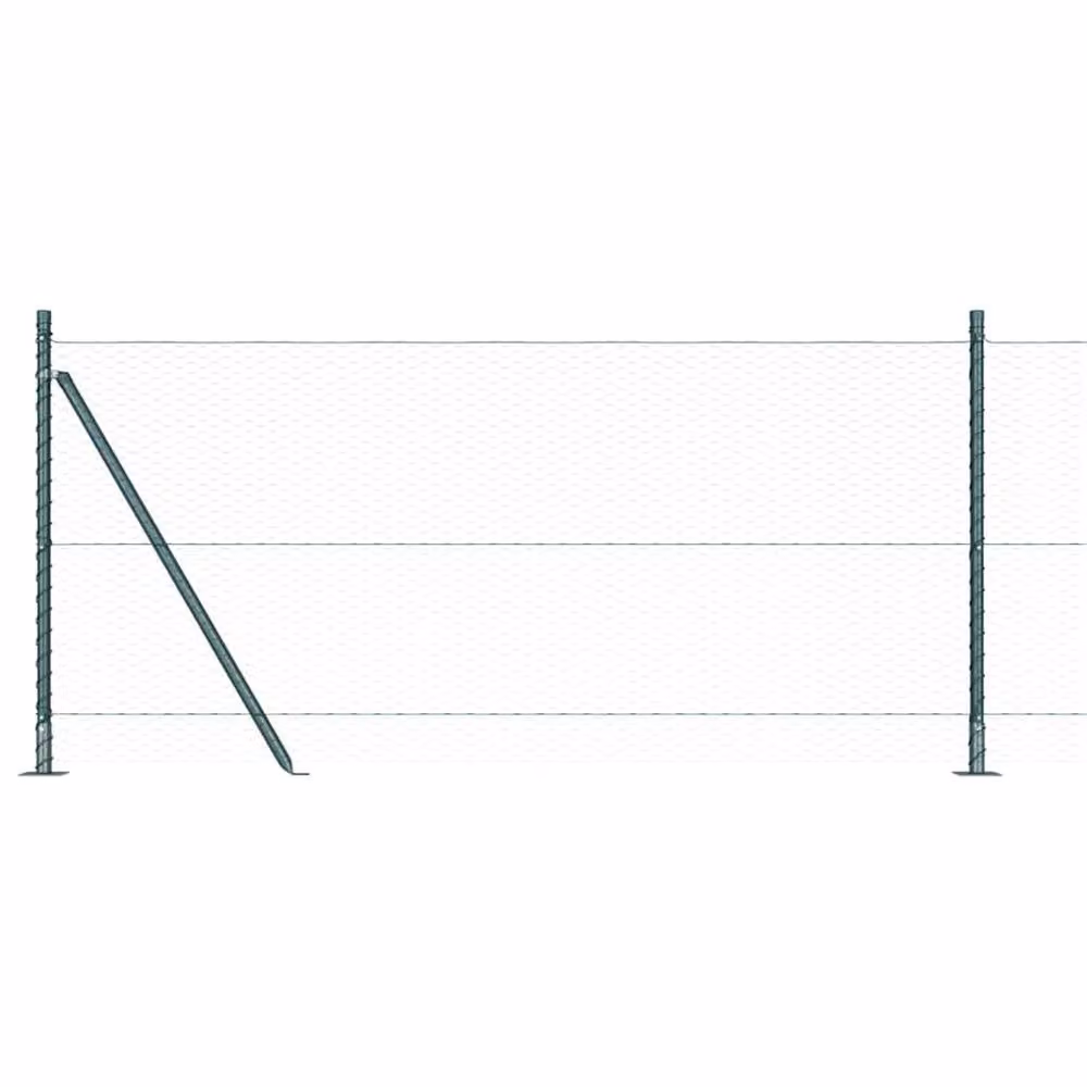 Berkfield Home Galvanised Steel Fencing Set of 2, Dark Green, W: 1 m, H: 25 m – 5