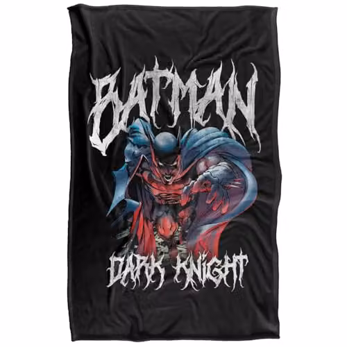 LOGOVISION Batman Evil Dark Knight Band Super Soft Fleece Throw Blanket, Multicolour, W: 91 cm, D: 147 cm – 1