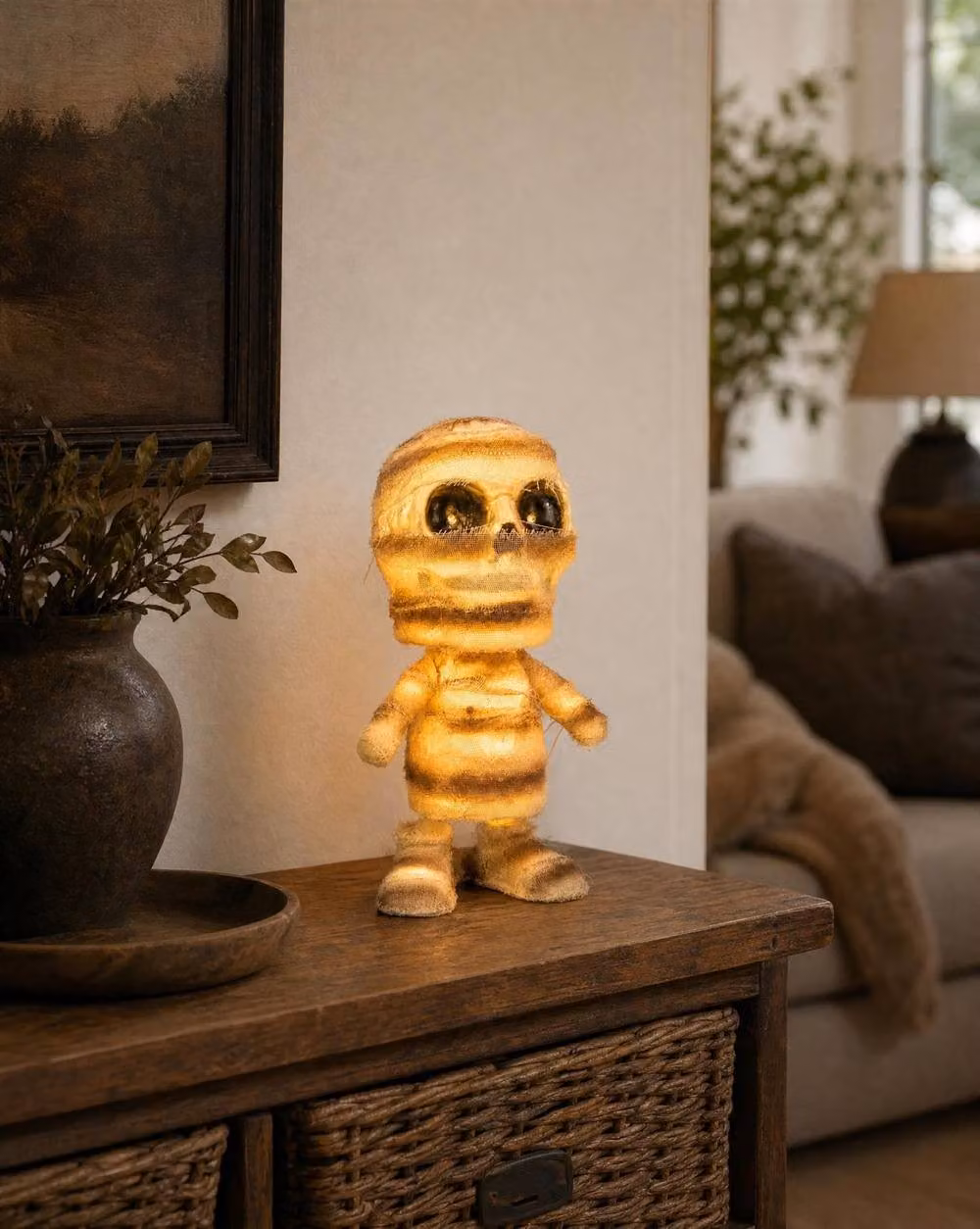 mysmartbuy Howling Shuffling Mini Mummy Multicolour Tabletop Halloween Decor – 4