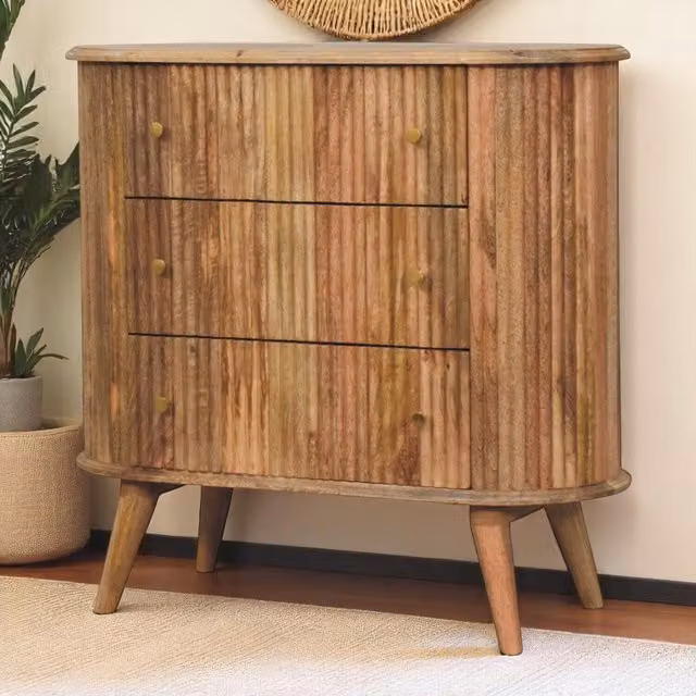 Artisan Furniture Soba Nordic Mango Wood Chest in Brown