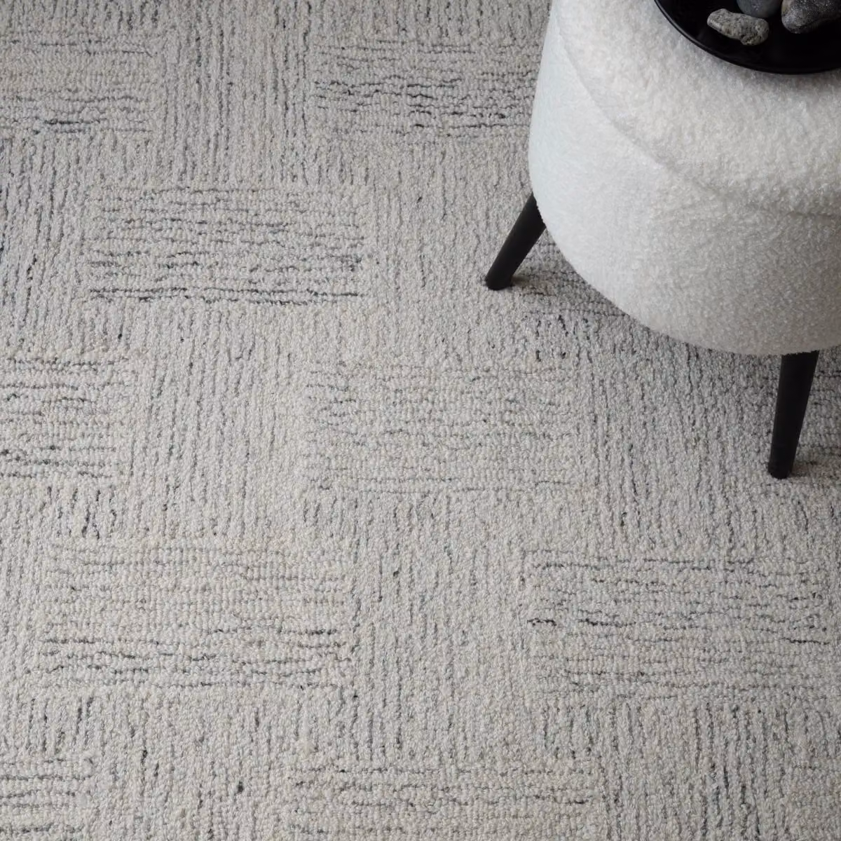 The Rug Shop UK White Modern Hand Made Abstract Area Rug, W: 200 cm, D: 290 cm – 2