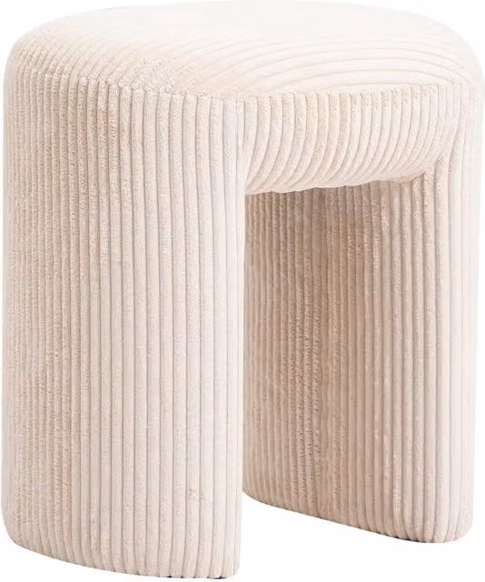 NAGA Nordlys Beige Velvet Lounge Pouf