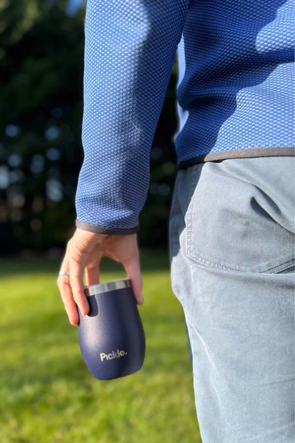 Pickle Picnic Stainless Steel Tumbler in Blue – 3